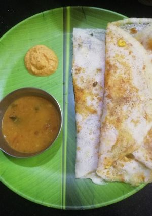 ஸ்பைசி கான் மசாலா தோசை (Spicy corn masala dosai recipe in tamil) செய்முறை முக்கிய புகைப்படம்