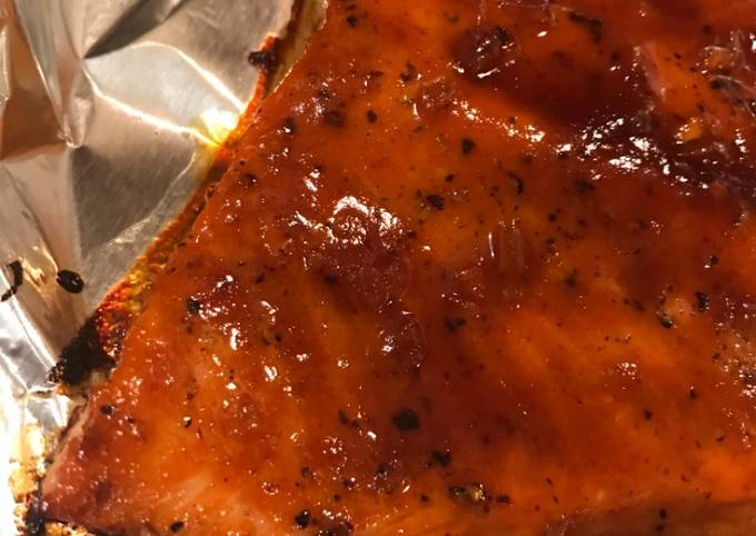 Simple Way to Prepare Perfect Not-exactly-gochujang Salmon