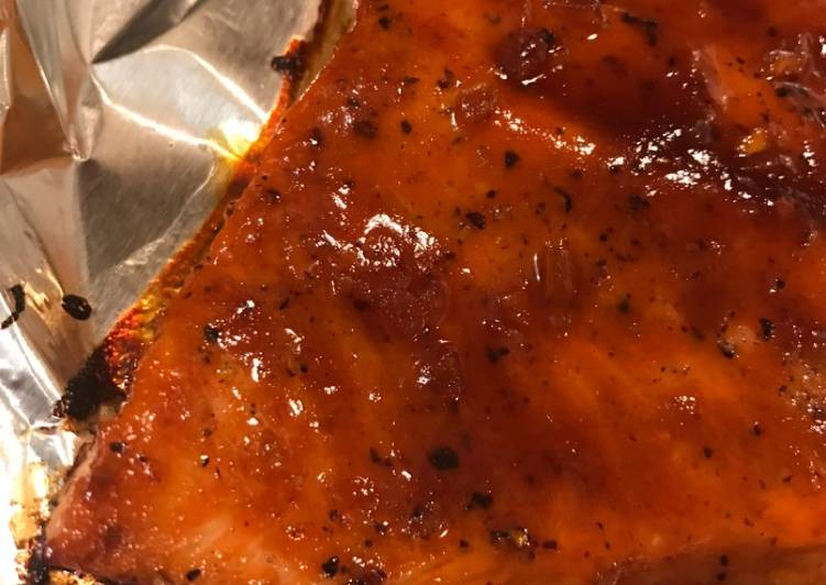 Simple Way to Cook Delicious Not-exactly-gochujang Salmon