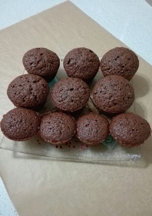 Una foto de Muffins de cacao y naranja