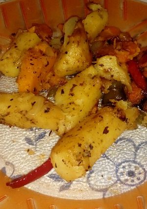 Una foto de Vegetales salteados 😋