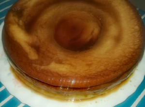 Una foto de Pudding de plátano y galleta al microondas