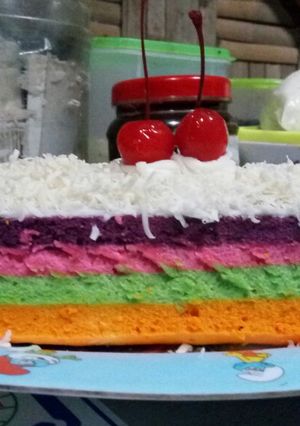 Foto resep Rainbow cake Ekonomis