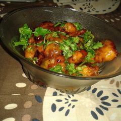 Moong pakora chat A picture of Moong pakora chat.