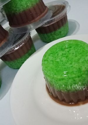 Foto resep Puding Lumut Pandan coklat🍮