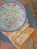 Cream Soup with Garlic Bread