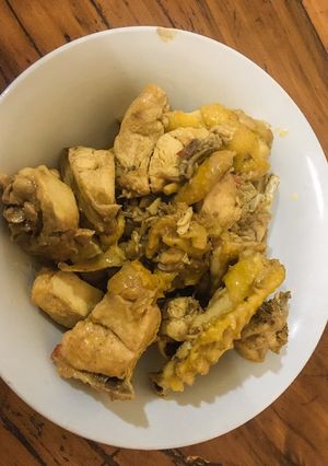 Hình của món Gà rang gừng.