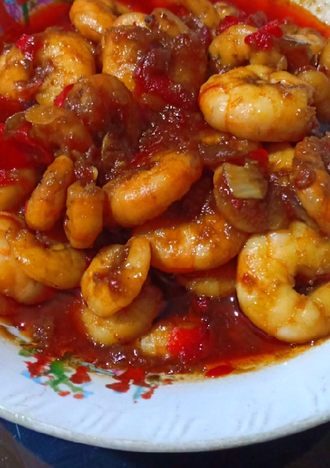 Foto resep Udang balado saos tiram
