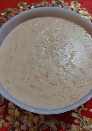 A picture of Carrot kheer/ Bye bye 2021/Hello 2022.