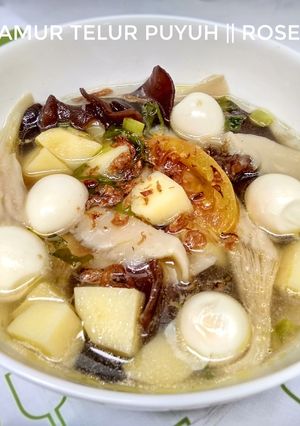 Foto resep Sup Jamur Telur Puyuh