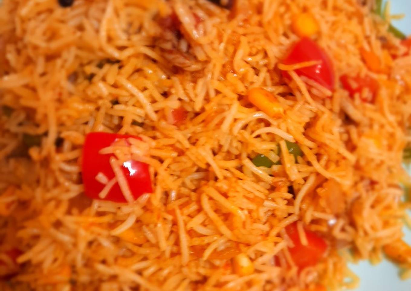 Mushroom and corn pulao