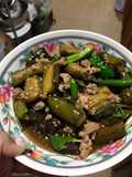 ผัดมะเขือยาวหมูสับ