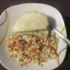 A picture of Boiled Yam & Egg Sauce.