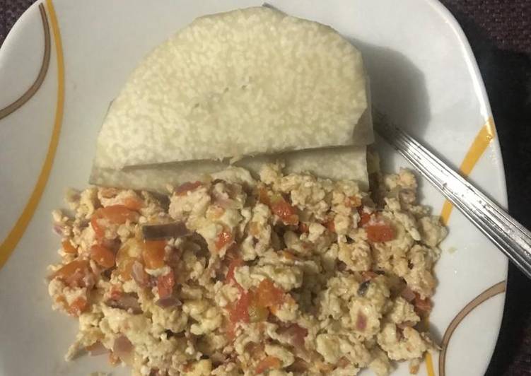 Boiled Yam & Egg Sauce
