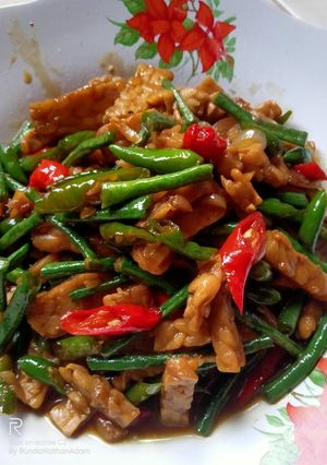 Foto resep Tumis tempe kacang panjang saos tiram