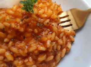 Una foto de Risotto de sobrasada y Flor de Esgueva