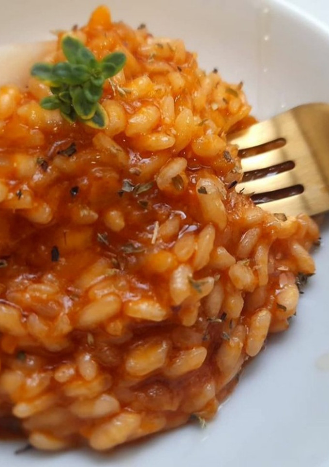 Una foto de Risotto de sobrasada y Flor de Esgueva