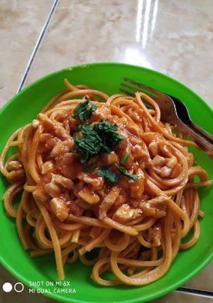 Foto resep Pasta with chiken saos