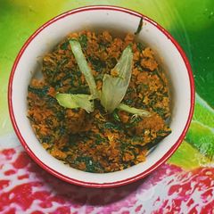 A picture of Methi Onion Dry Besan.
