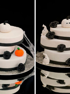 Una foto de Tarta fondant para Halloween paso a paso