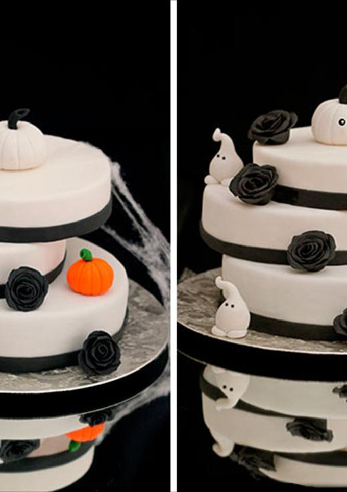 Una foto de Tarta fondant para Halloween paso a paso