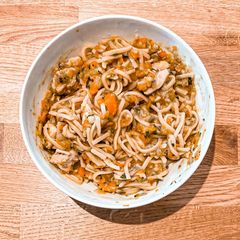 A picture of Chicken noodle pot.