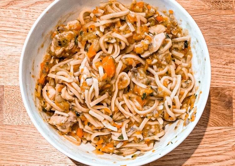Steps to Make Speedy Chicken noodle pot