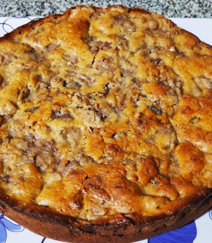 Una foto de Torta húmeda de manzana
