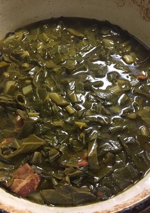 A picture of Southern collard greens.