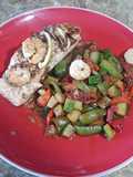 Salmón al limón con verduras