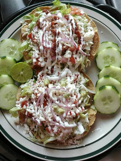 A picture of Bean Tostadas.