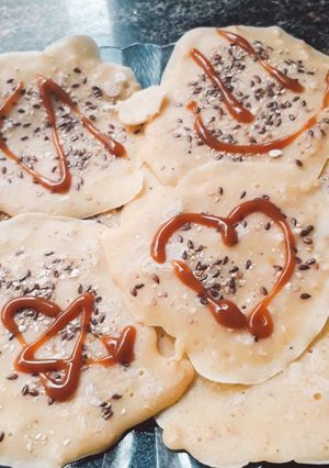 Una foto de Panqueques de avena y vainilla😊