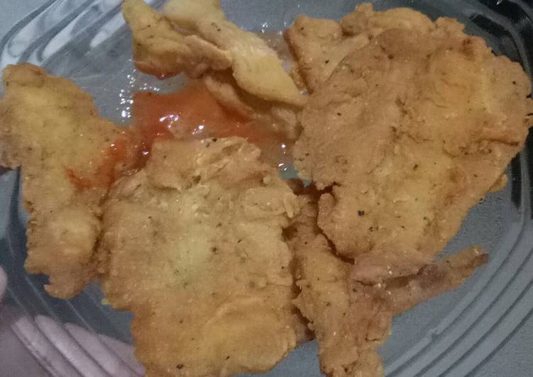 Fake Crispy Chicken Skin (Telur goreng crispy)