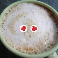 A picture of Home made cappuccino.