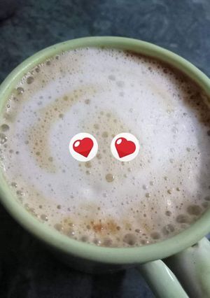 A picture of Home made cappuccino.