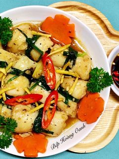 Hình của món Fillet Cá Ba Sa Xốt Dầu Hào.