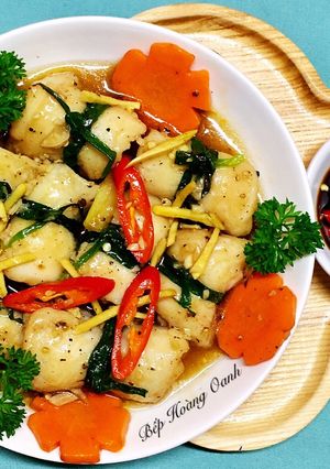 Hình của món Fillet Cá Ba Sa Xốt Dầu Hào.