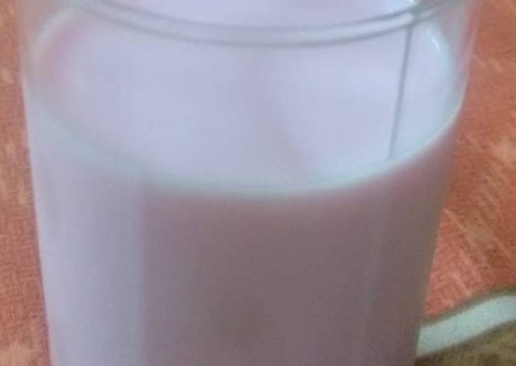 Steps to Prepare Gordon Ramsay Rose syrup cold milk