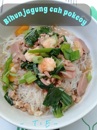 Langkah Gampang Membuat Resep Bihun jagung cah pokcoy yang Sempurna