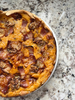 Una foto de Quiche de calabaza y gorgonzola