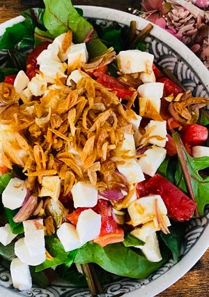 A picture of Spinach and Mozzarella Salad.