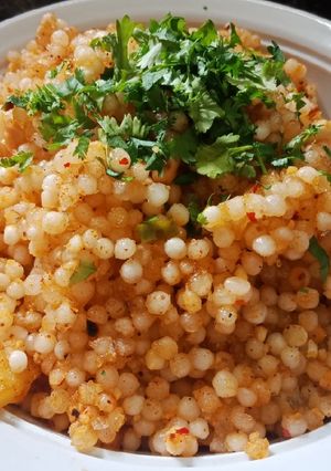 A picture of Sabudana khichdi.