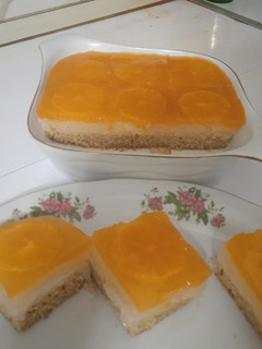 عکسی از دستور کیک شبه چیز کیک پرتقالی 🍊