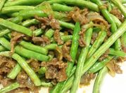 Gambar buncis daging cincang ala restoran