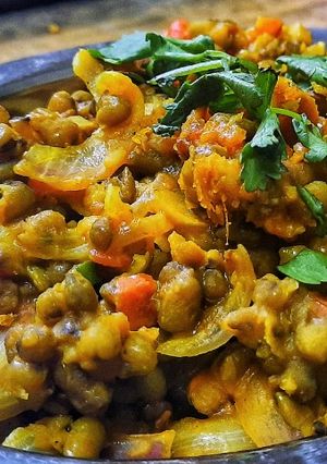 A picture of Simple moong stir fry breakfast.