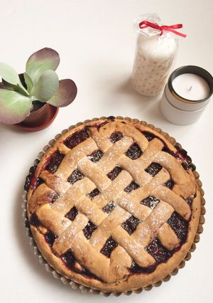 Rácsos meggyes recept fotója