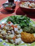 Reciclado de puchero de pollo: salpicón de ave y mayonesas vegetales