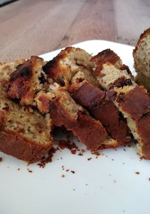 A picture of Chocolate chip banana bread #weeklyjikonichallenge.