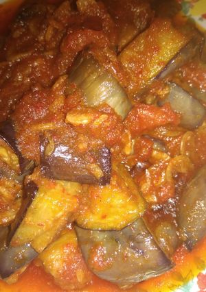 Foto resep Balado terong plus udang rebon