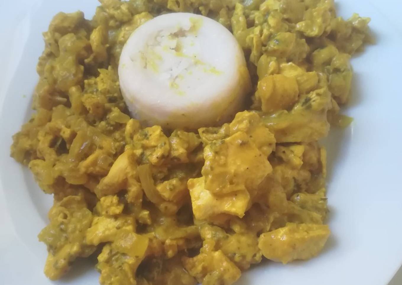 Pechuga a la mostaza con arroz